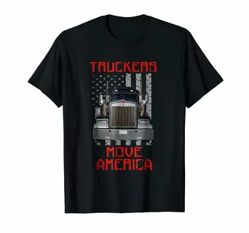 Trucker Flytte America T-shirt | lastbilchauffør Sjove T-Shirt Til Mænd størrelse S-3XL Gratis Fragt